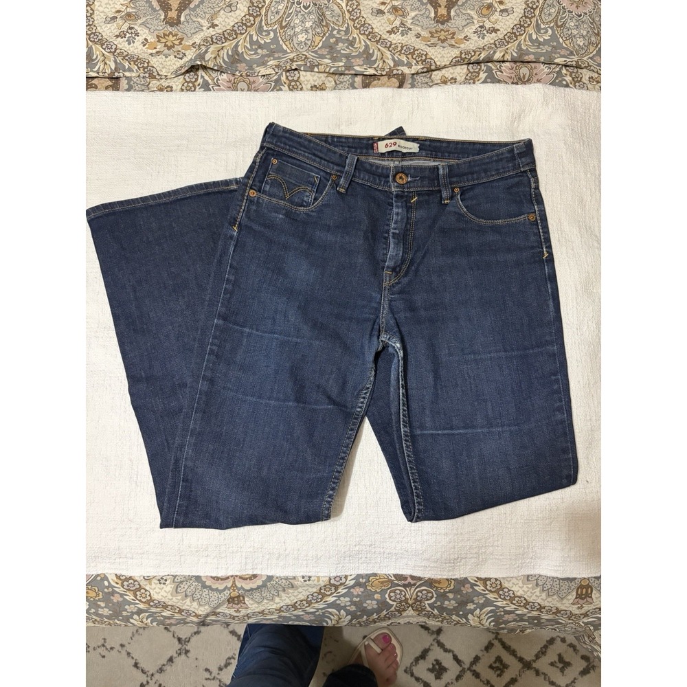 Levi's 629 Women's Vintage Y2K Bootcut Jeans Medium Wash Denim Cotton Mid Rise